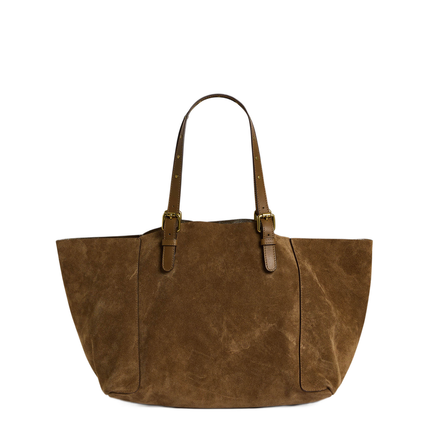 SIMPLE BAG - Cabas en cuir velours | Marron