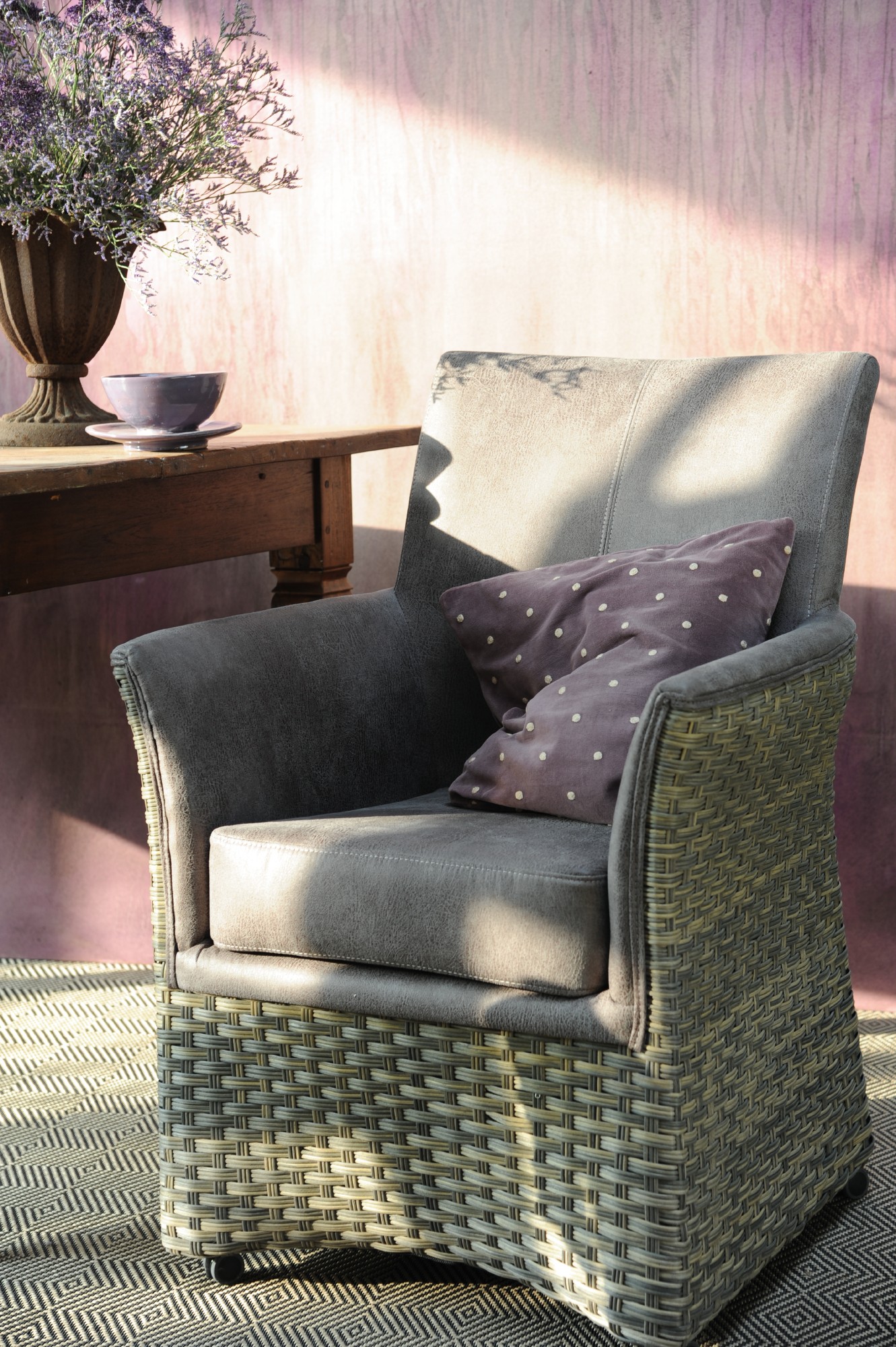 Rattan-Armlehnsessel 