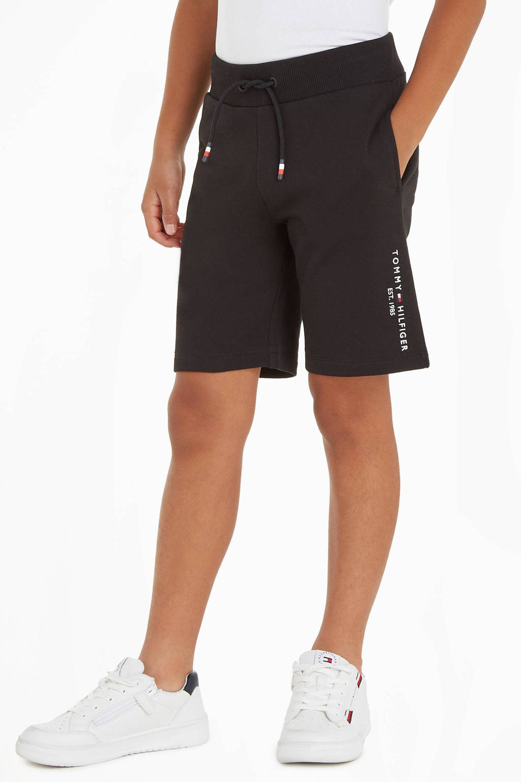 Tommy Hilfiger regular fit sweatshort zwart