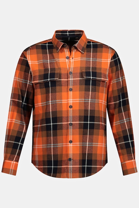 Karo-Flanellhemd, Langarm, Modern Fit, Kentkragen, bis 8 XL
