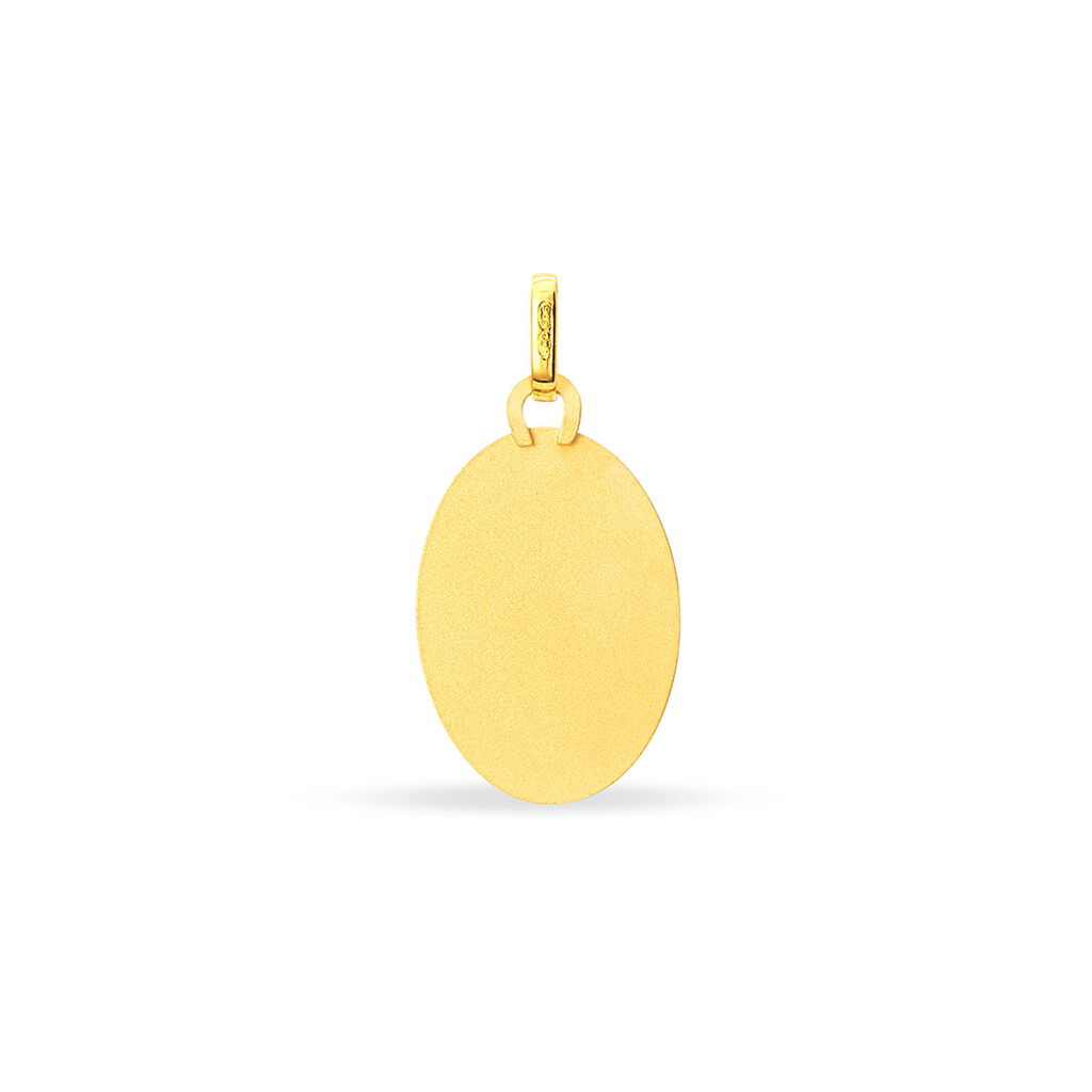 Pendentif Vierge Ovale Or Jaune