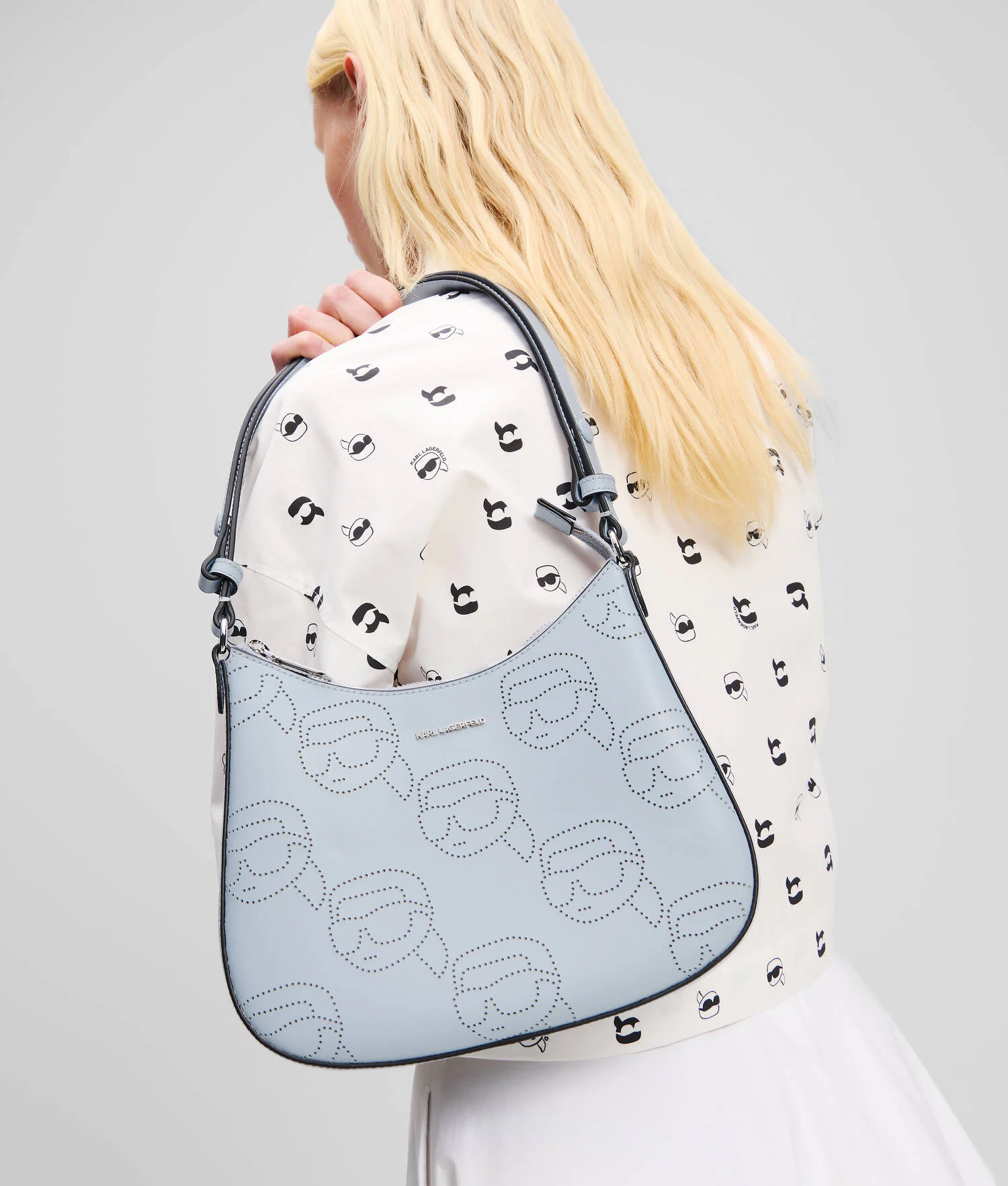 SAC PORTÉ ÉPAULE PERFORÉ IKON - Bleu Kentucky
