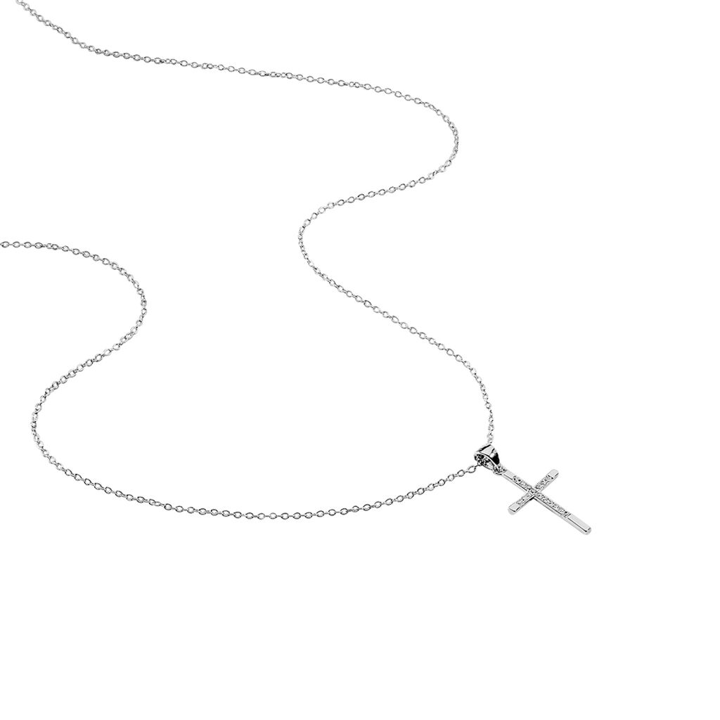 Collier Chirsta Argent Blanc Oxyde De Zirconium