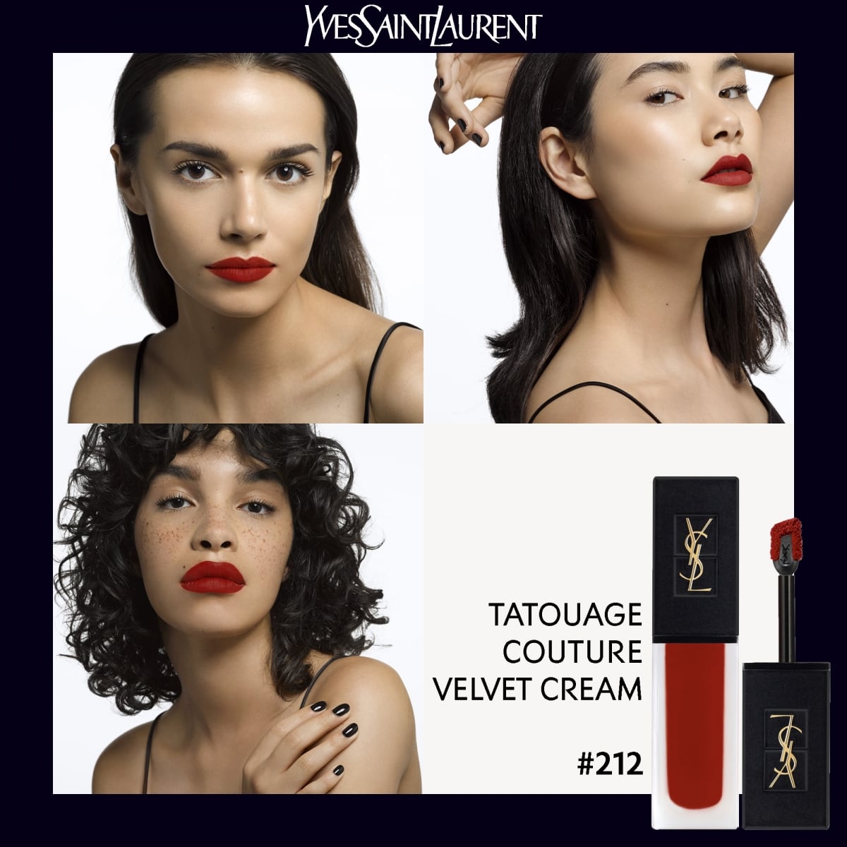 YVES SAINT LAURENT Tatouage Couture Velvet Cream Rouge à Lèvres Mat Effet Velours Longue Tenue