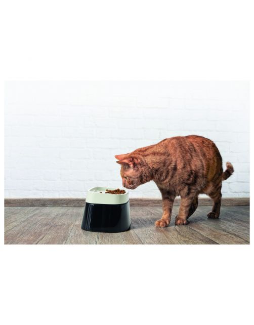 Savic Ergo Cube Food - Kattenvoerbak - 21x22x17.5 cm Zwart Wit