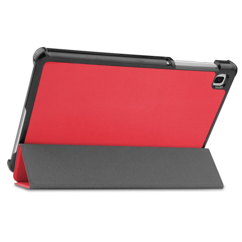 Samsung Galaxy Tab A7 Lite Leder Tasche Smart Cover Hülle - Rot
