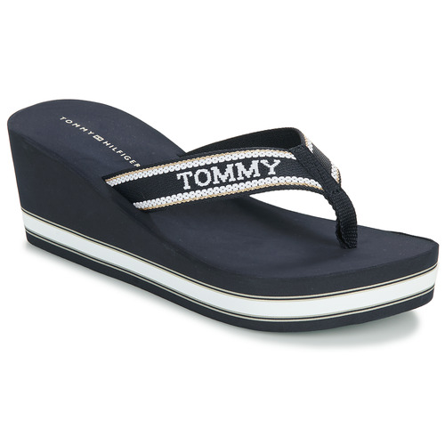 Tommy Hilfiger - HILFIGER WEDGE BEACH SANDAL - Marine