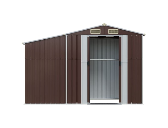 VIDAXL - Abri de jardin marron 277x93x179 cm acier galvanisé