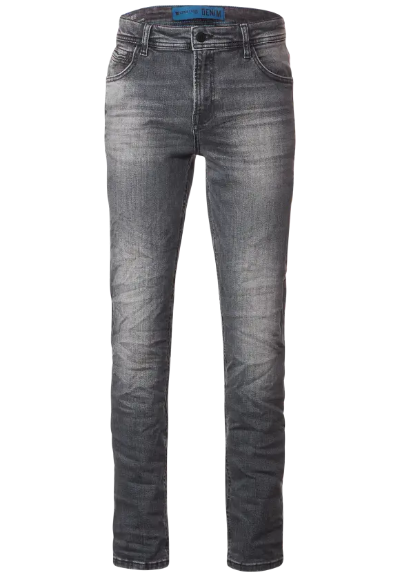 Graue Regular Fit Jeans - mid grey wash