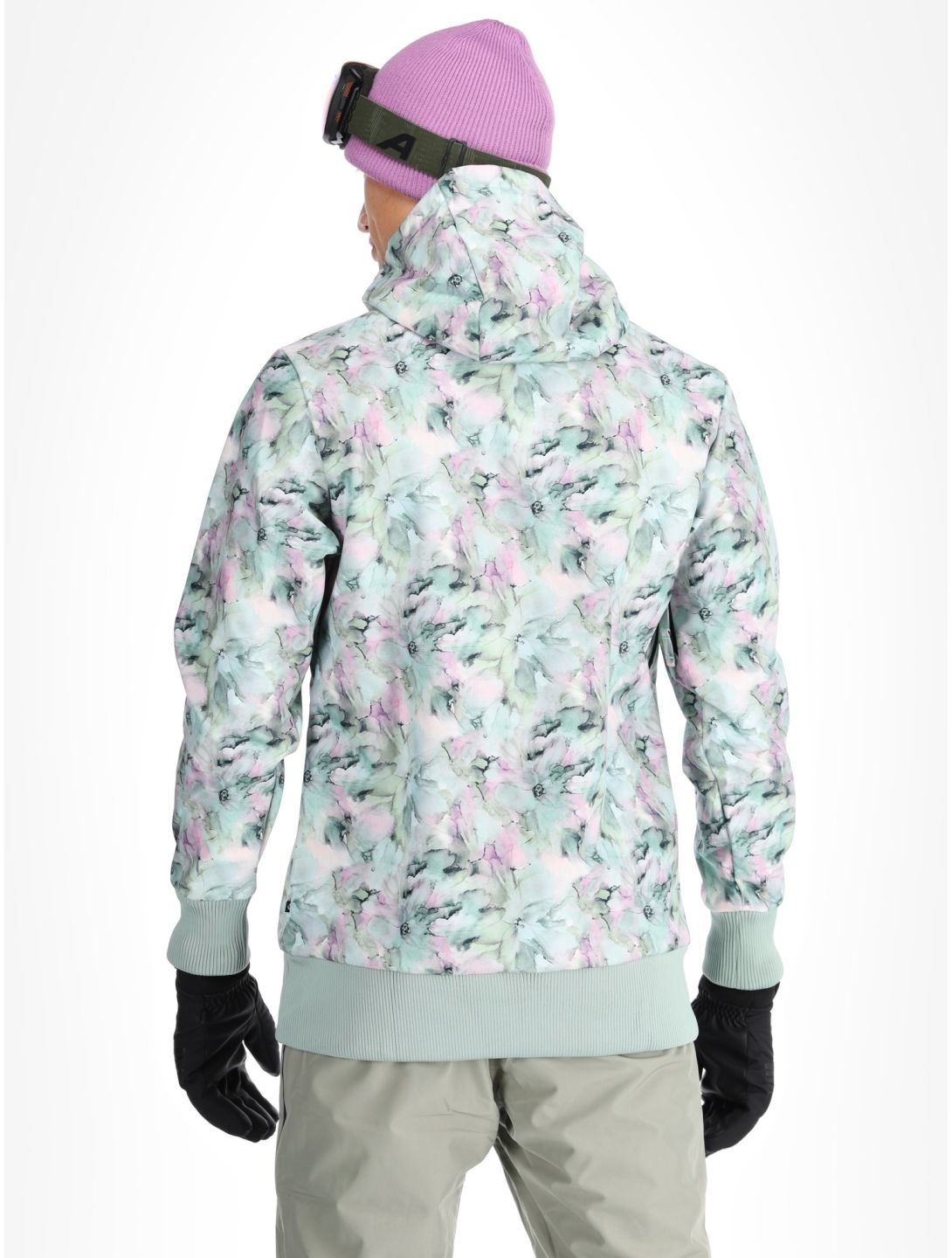 Printed softshell ski-jas heren