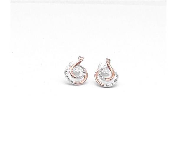 Unique And Co Ladies Unique And Co Sterling, gold,CZ Stud Earrings