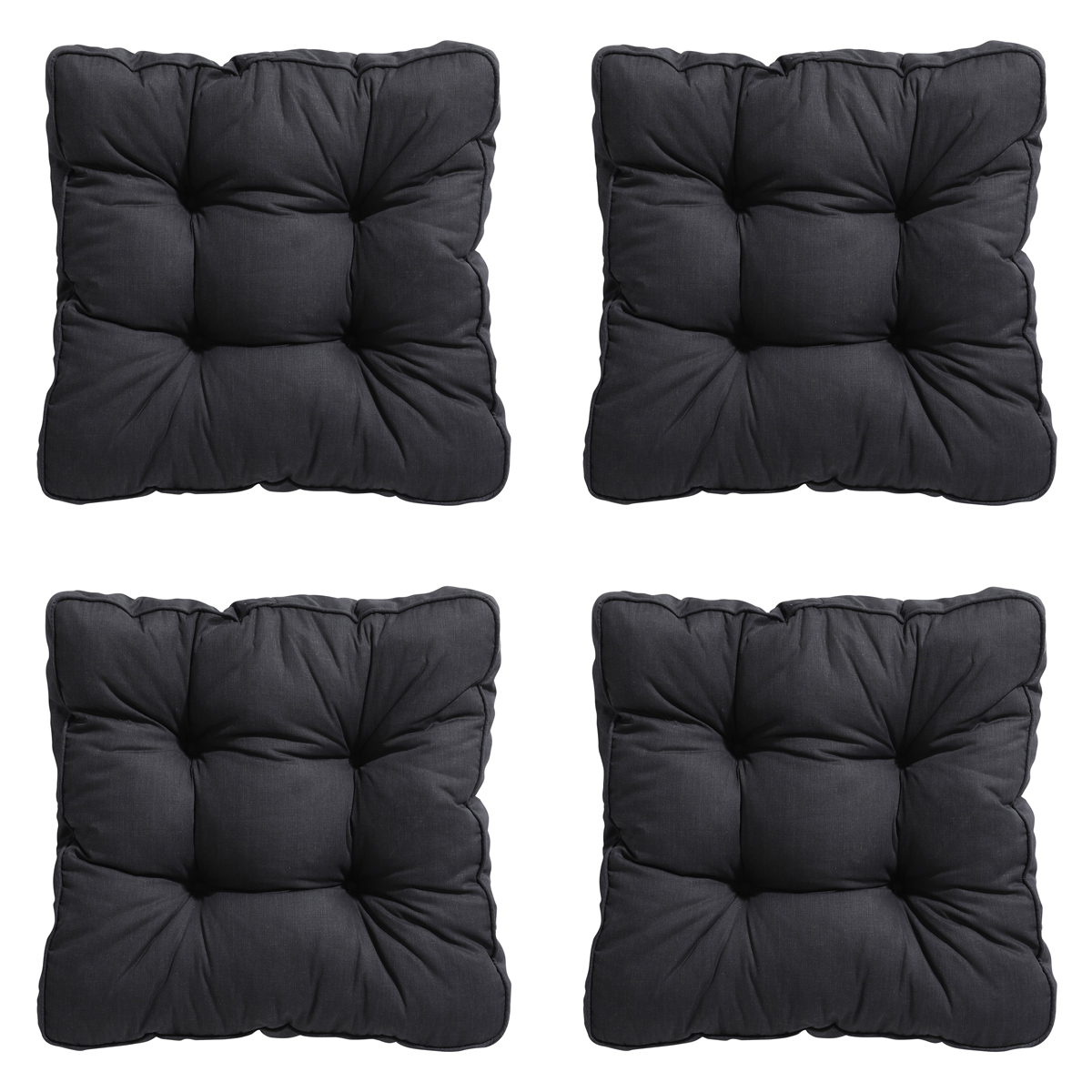 Madison Basic black Zitkussen - Set van 4