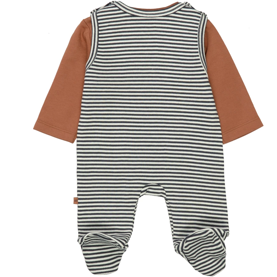 STACCATO Strampler+Shirt dark marine gestreift