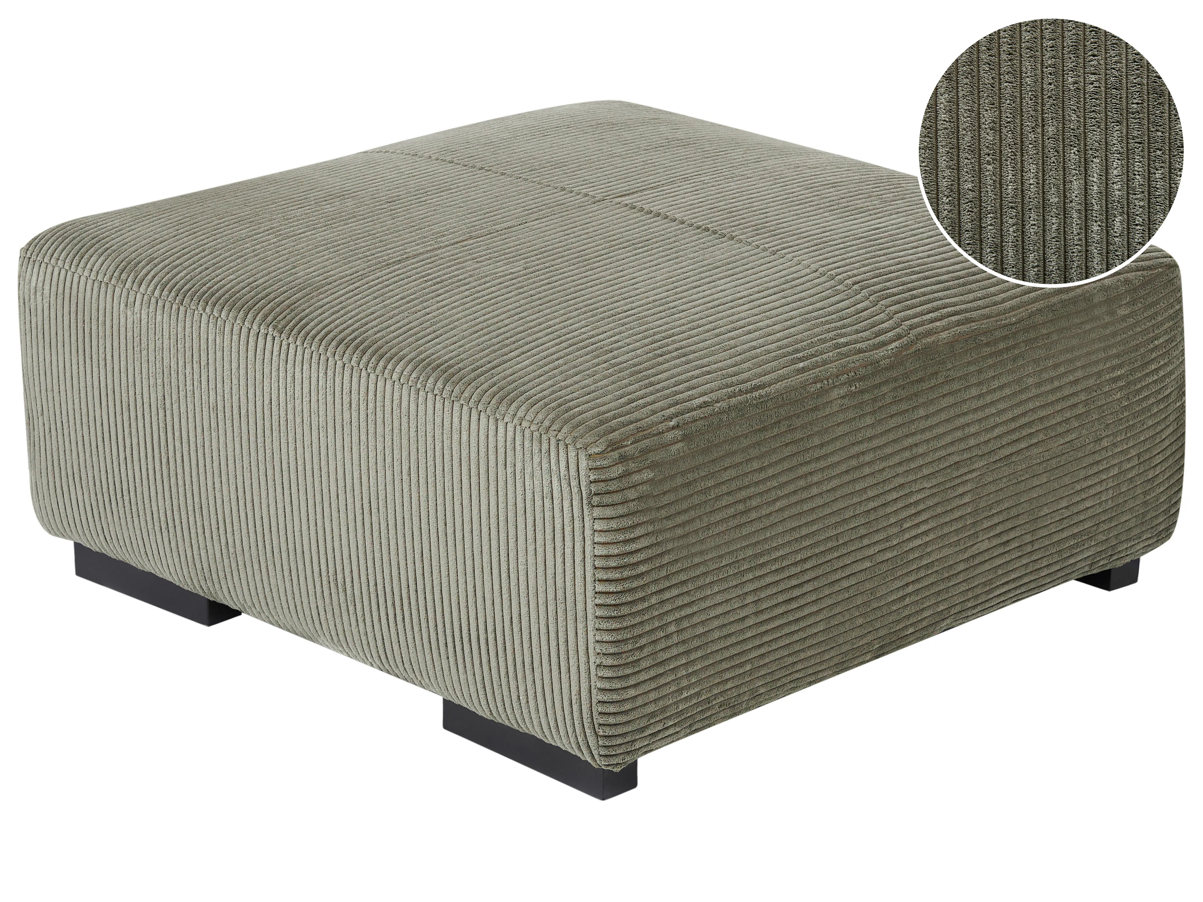 Ottomaan LUNGO Corduroy Groen