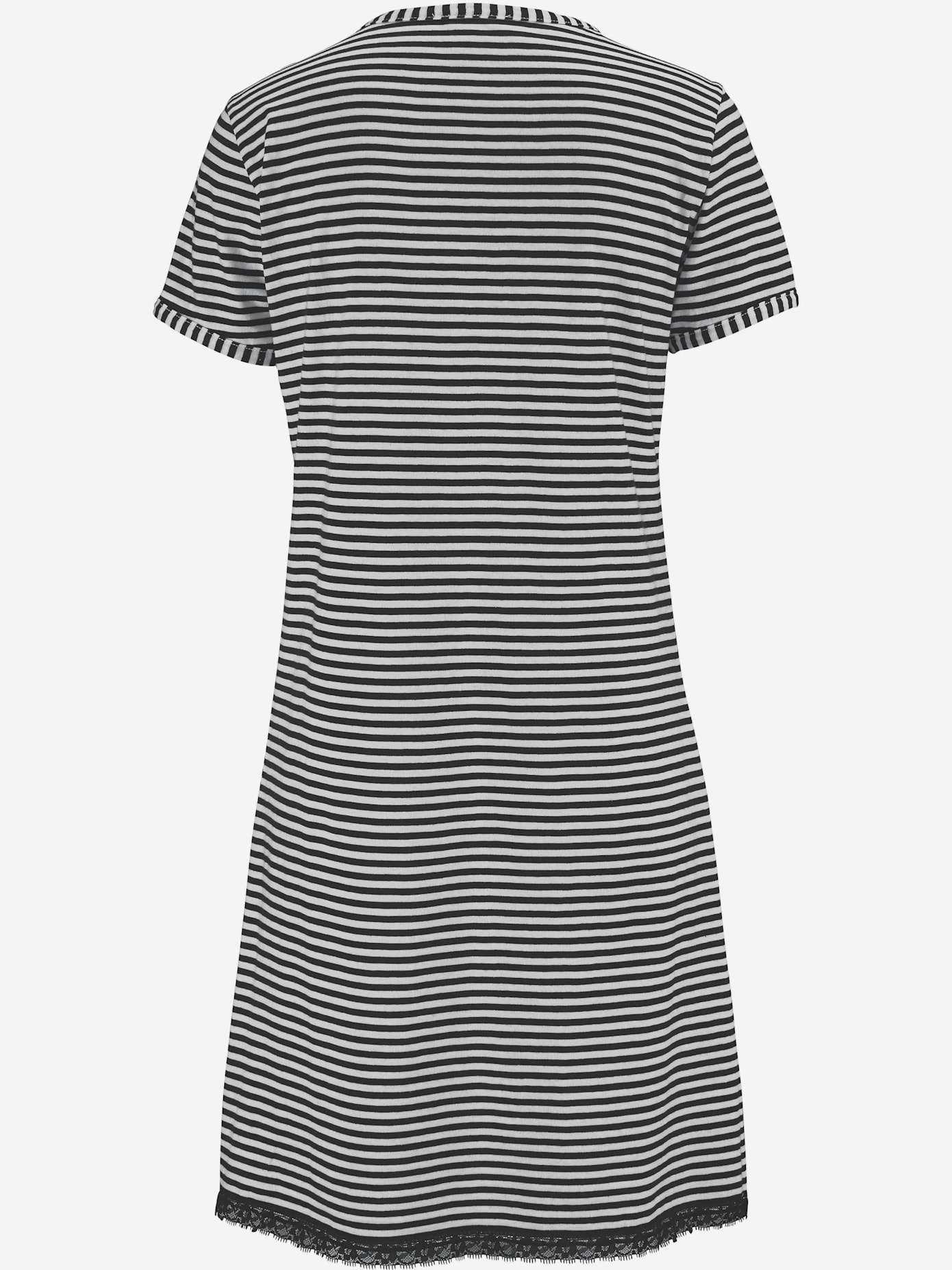 Chemise de nuit rayée avec dentelle