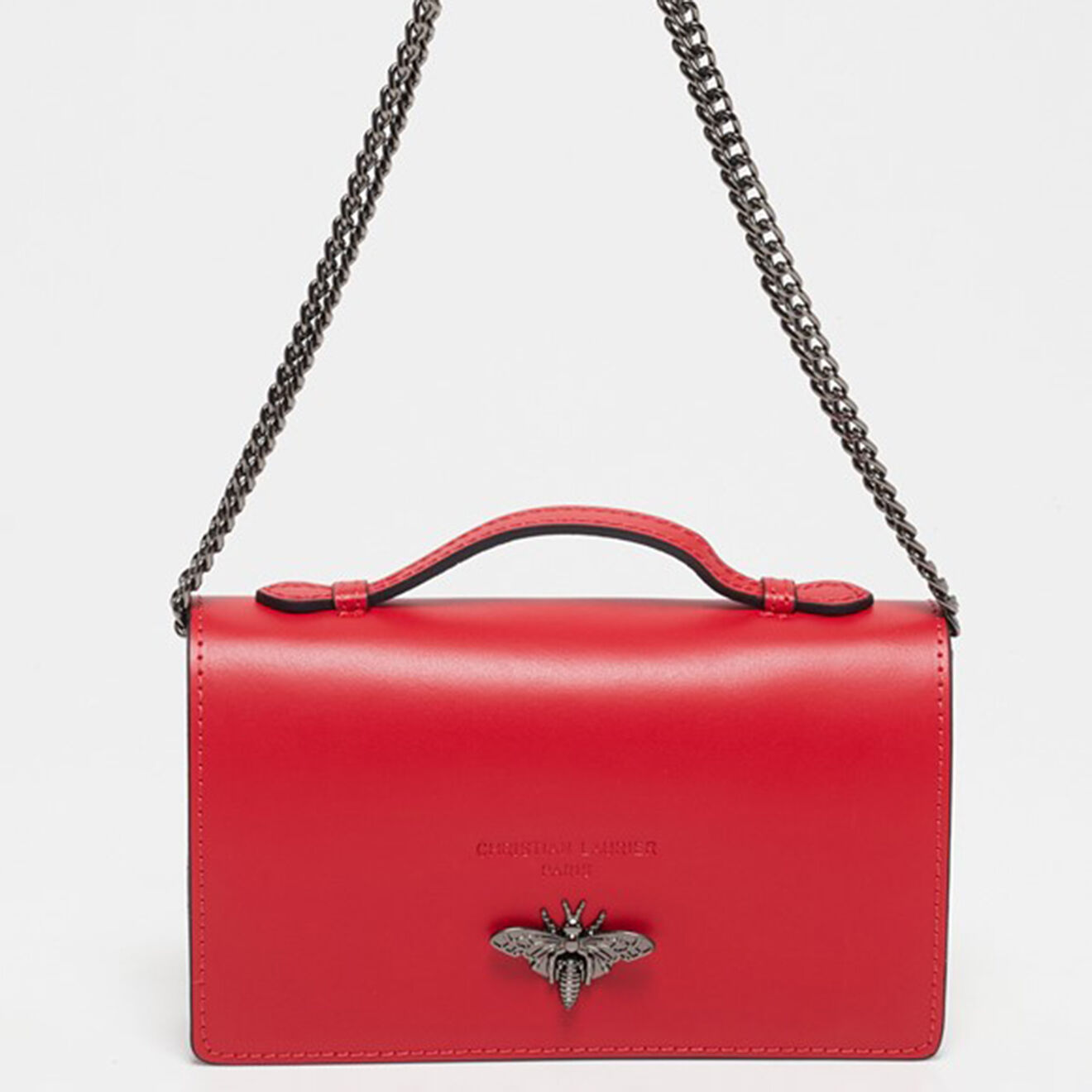 Christian Laurier Sac bandoulière en Cuir Stacy rouge - 22x12x4 cm