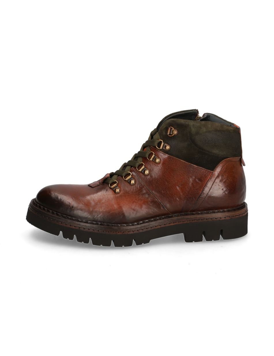 Lederkombination Boot