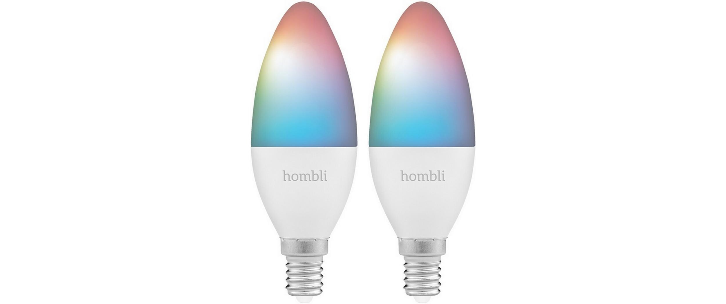 Leuchtmittel E14 (4.5W) RGB + CCT 1+1 PackHombli Smart-Glühlampe