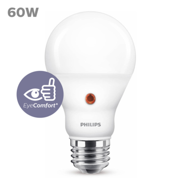 Philips LED peer E27 60W met dag/nacht sensor mat niet dimbaar