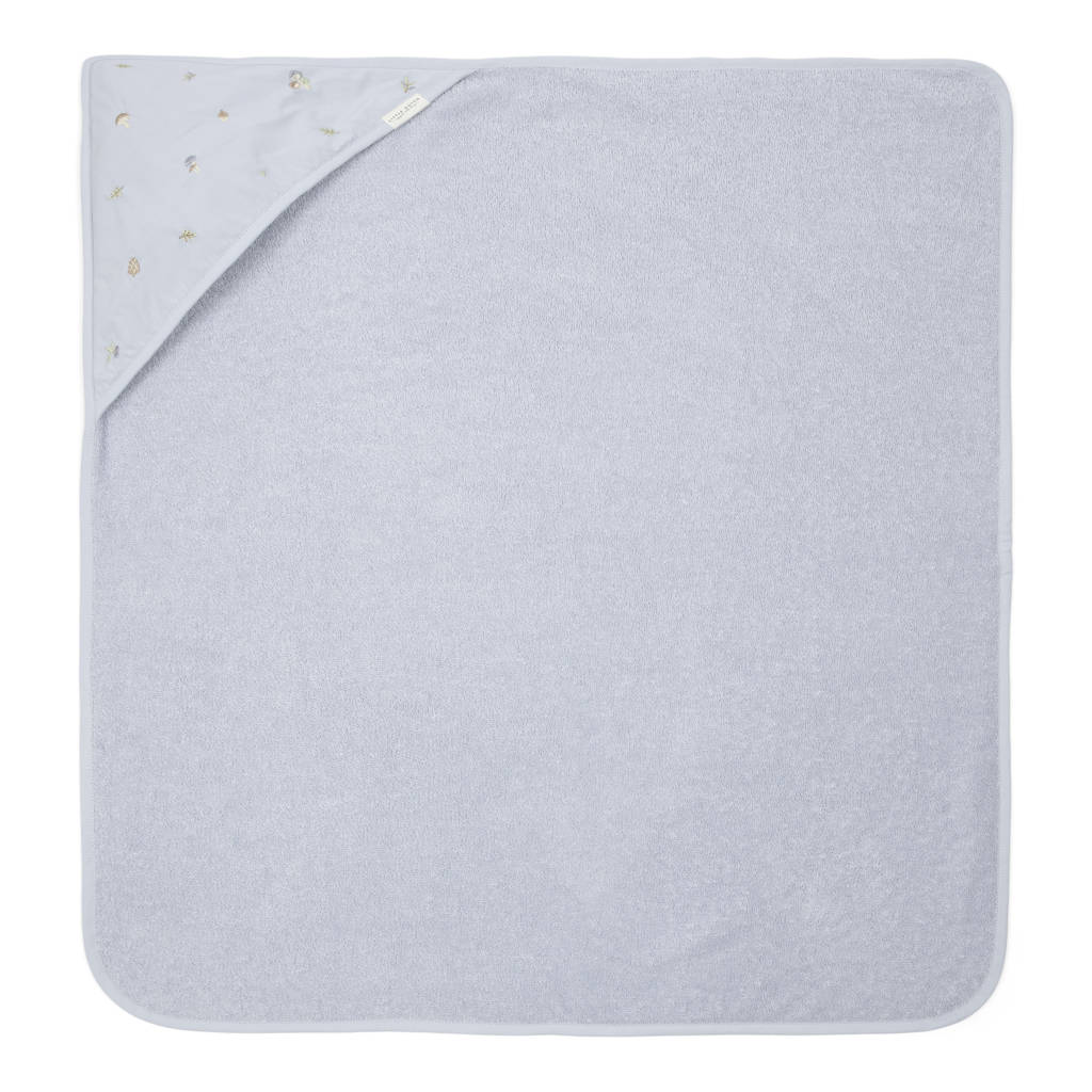 badcape geborduurd Blue
