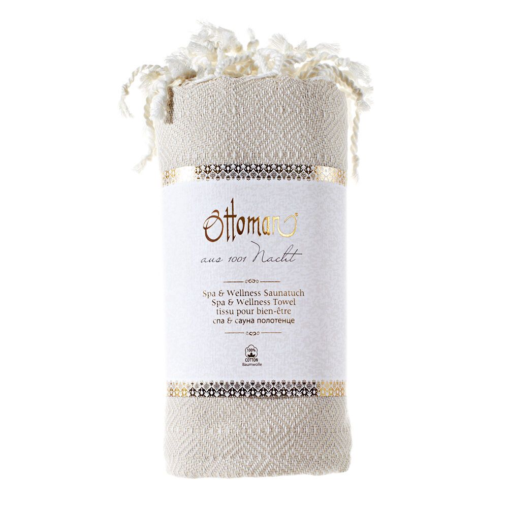 GREENDOOR Hamam Tuch Rautenmuster cappuccino
