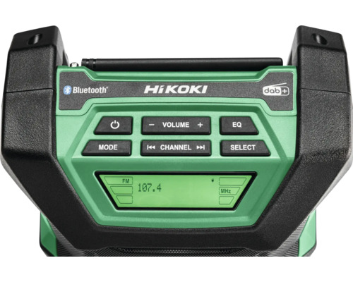 HiKOKI UR18DA 18V accu-aangedreven bouwradio met DAB+, zonder accu en lader