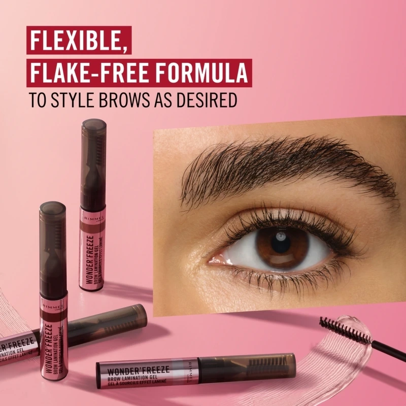 RIMMEL Brow Lamination Gel 6 gr. - 004 Deep Brown