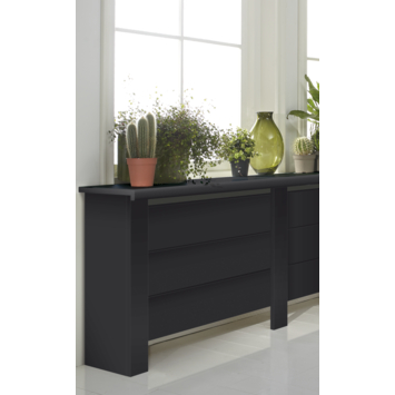 CanDo Radiatorpaneel Mix&Match Zwart MDF 100x20 cm