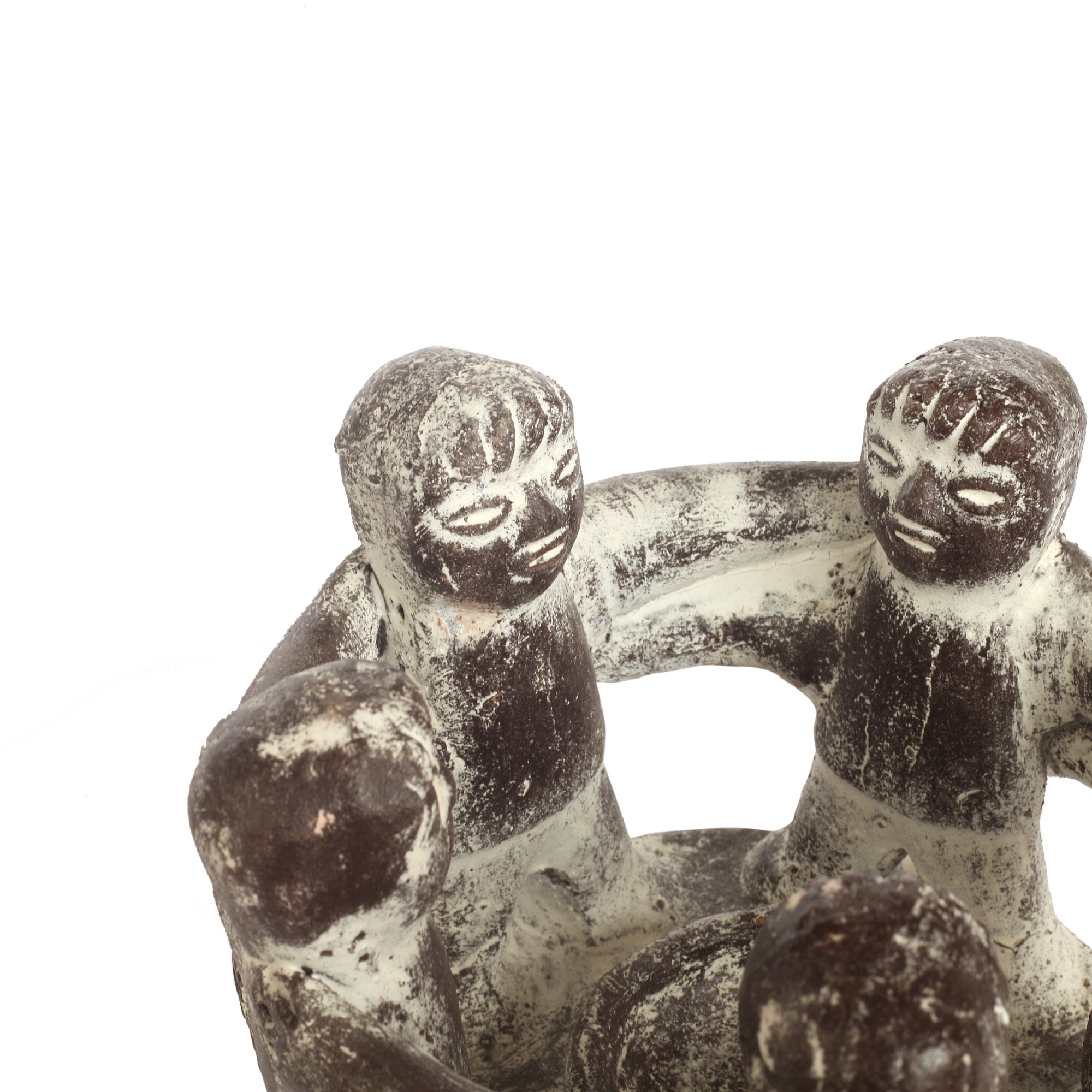 Kerzenhalter 'Friendship Circle 6', braun, Ø 17 cm, H 13 cm von fischer's lagerhaus