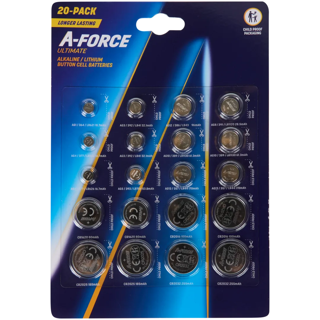 Piles boutons lithium A-Force