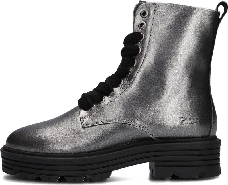 Veterboots - Zilver - Kunstleer