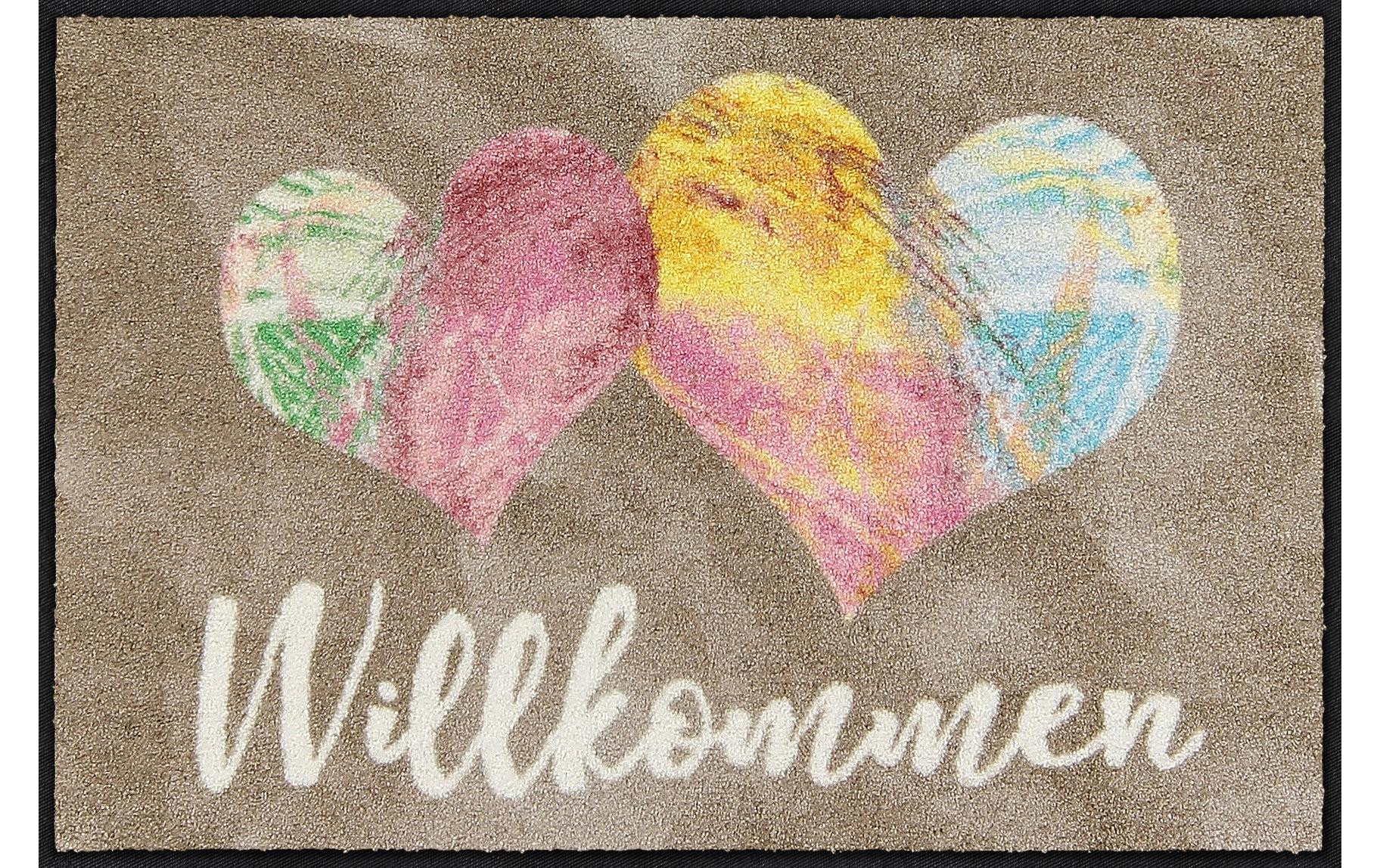 Fussmatte Herzkunst 50 cm x 75 cmPflegeleichte und rutschfeste Schmutzfangmatte