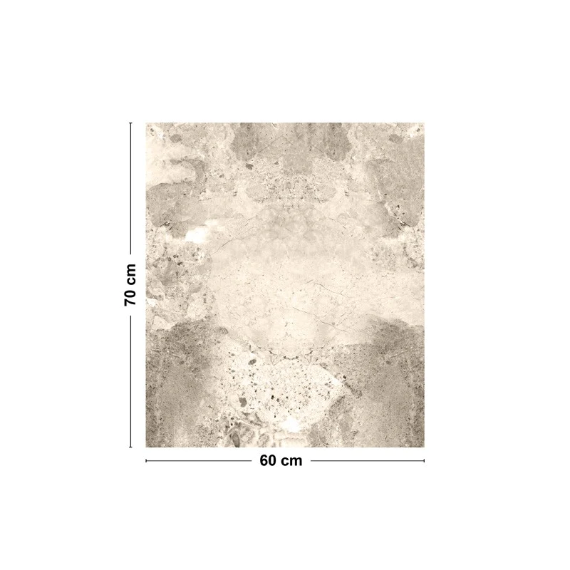Crédence cuisine Fond de hotte ALU L 60xH 70cm - MINERAL ECRU 99deco