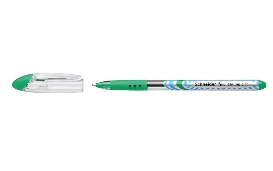 Kugelschreiber Slider Basic 1 mm, Grün/SilberKugelschreiber mit Viscoglide-Technologie