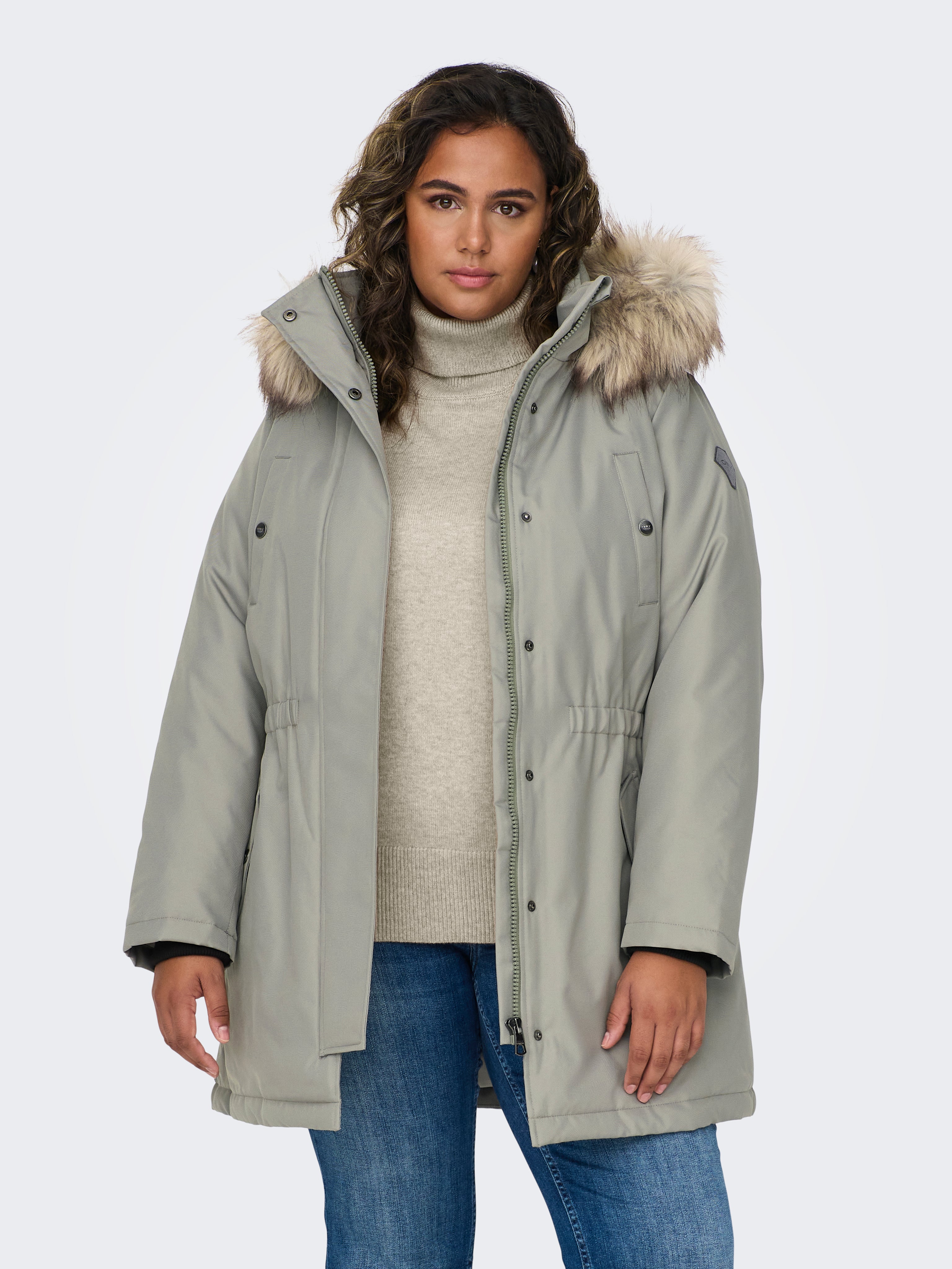 CARIRENA Langer Parka Shadow