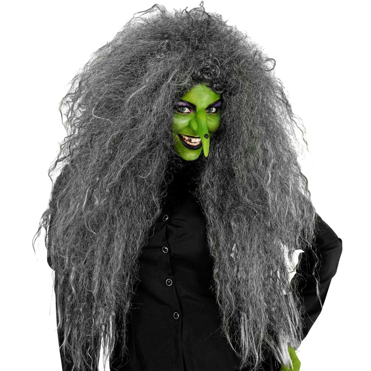 Halloween Pruik Grijs Dames Heks