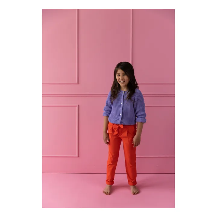 Yuki Cardigan Raglan Coton Bio | Violet
