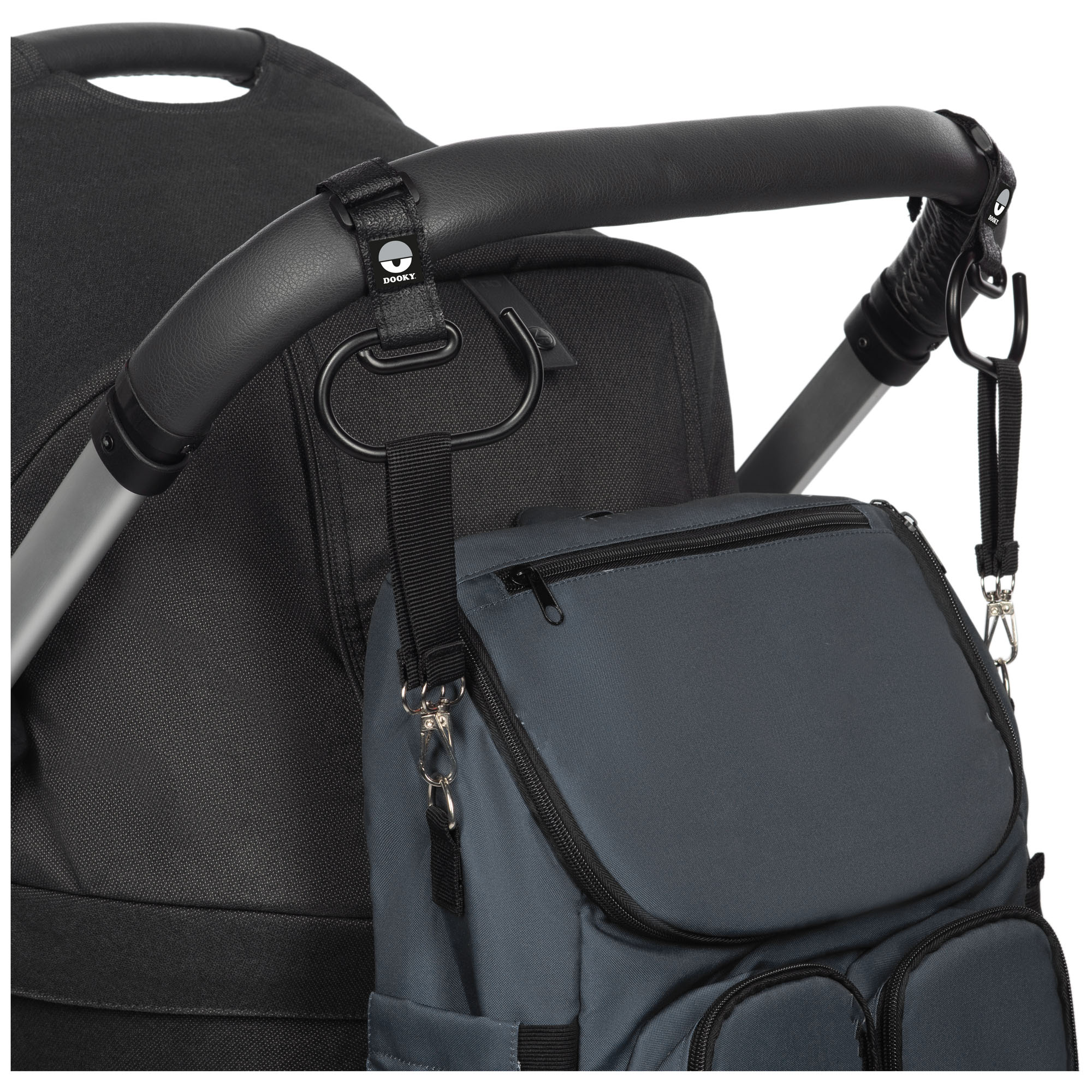 Dooky buggyhaken groot Black
