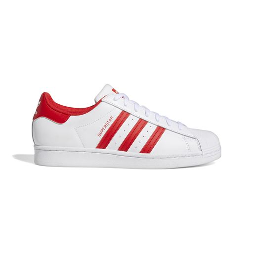 Adidas Superstar Sneakers, Cloud White/Vivid Red, 44 2/3
