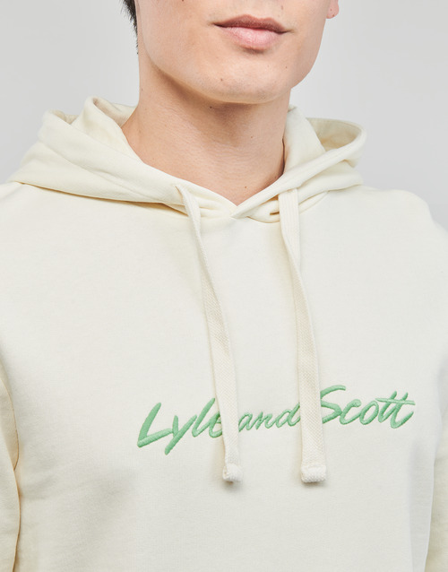 Lyle & Scott - EMBROIDERED LOGO HOODIE - Blanc