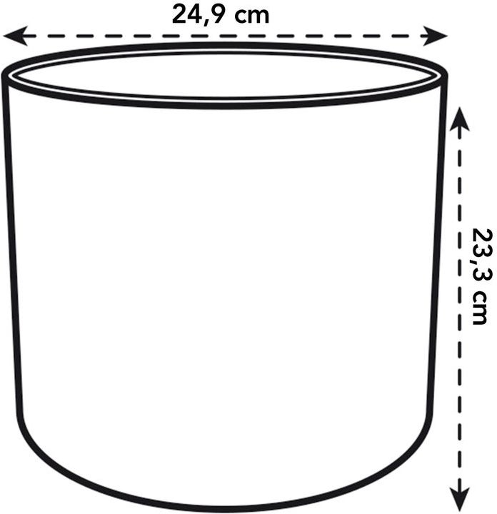 Elho bloempot B. for soft antraciet D 24,7 H 23,2 cm