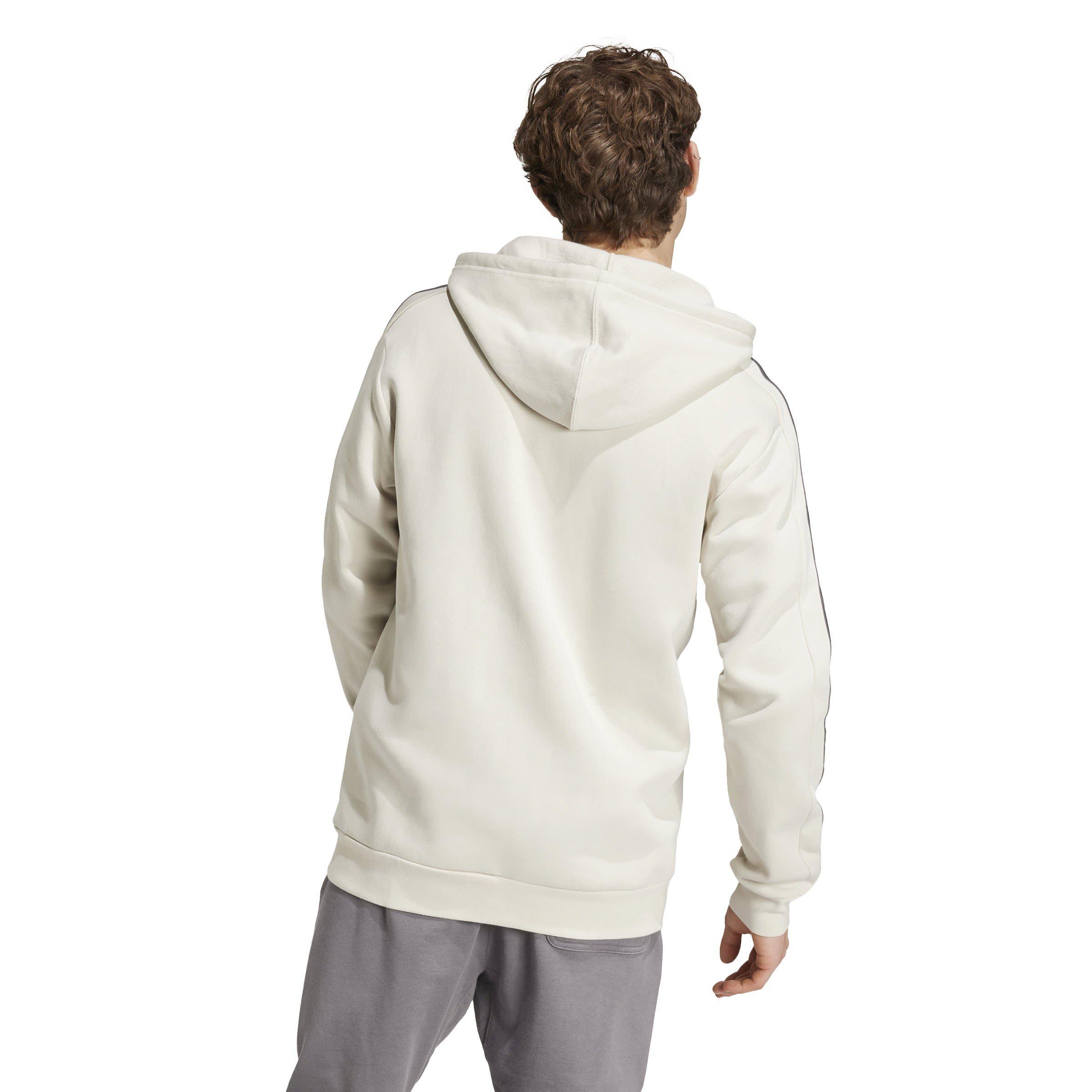 adidas Essentials Fleece 3-Stripes Full-Zip Hoodie Mens