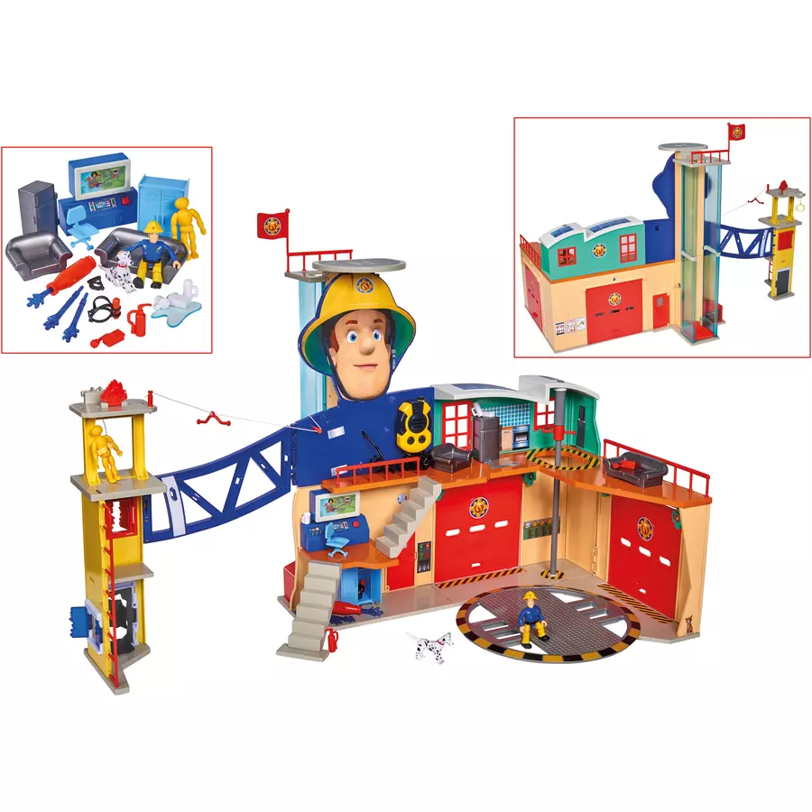 Simba Toys Feuerwehrmann Sam - Mega-Feuerwehrstation XXL