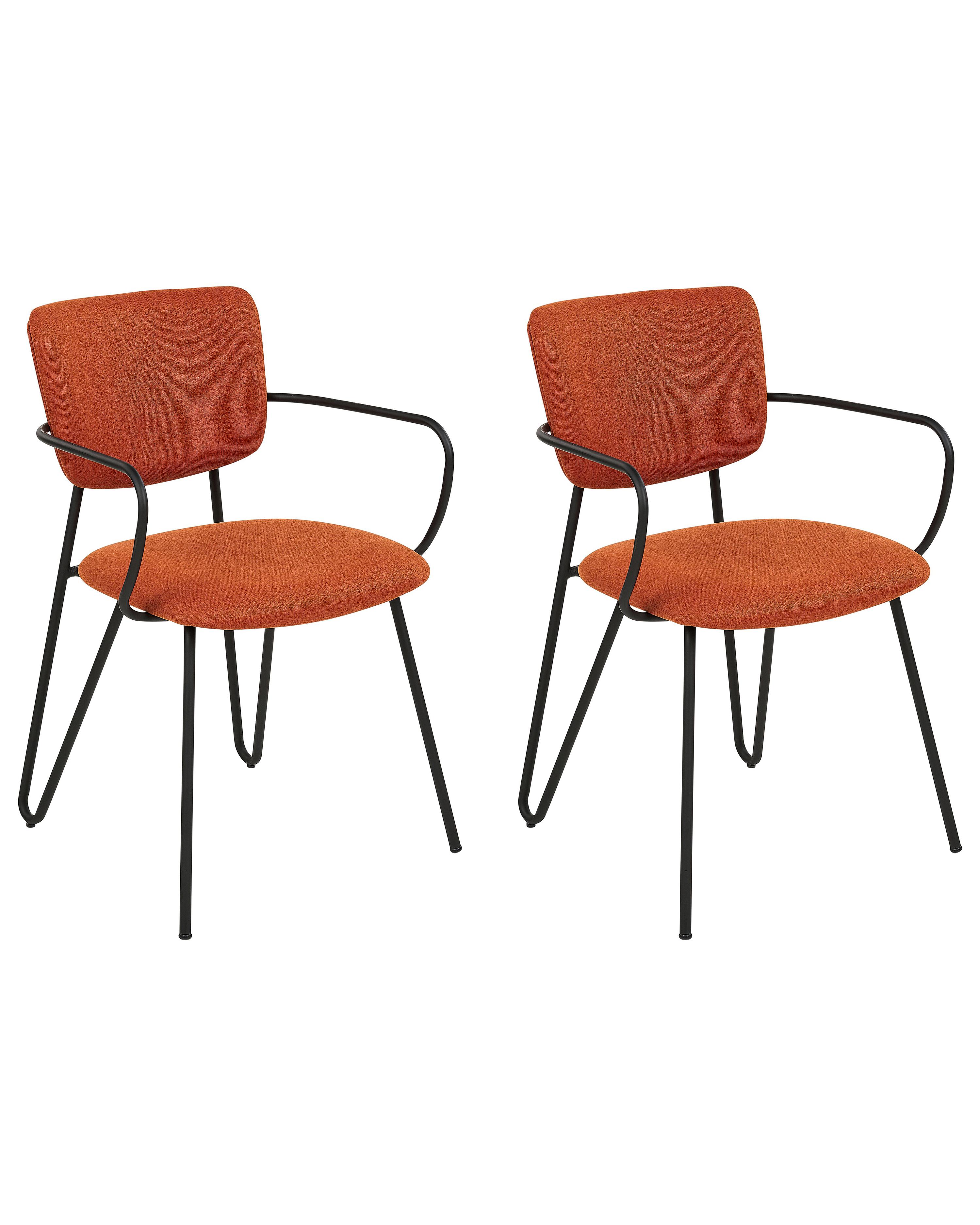 Set van 2 eetkamerstoelen ELKO Oranje