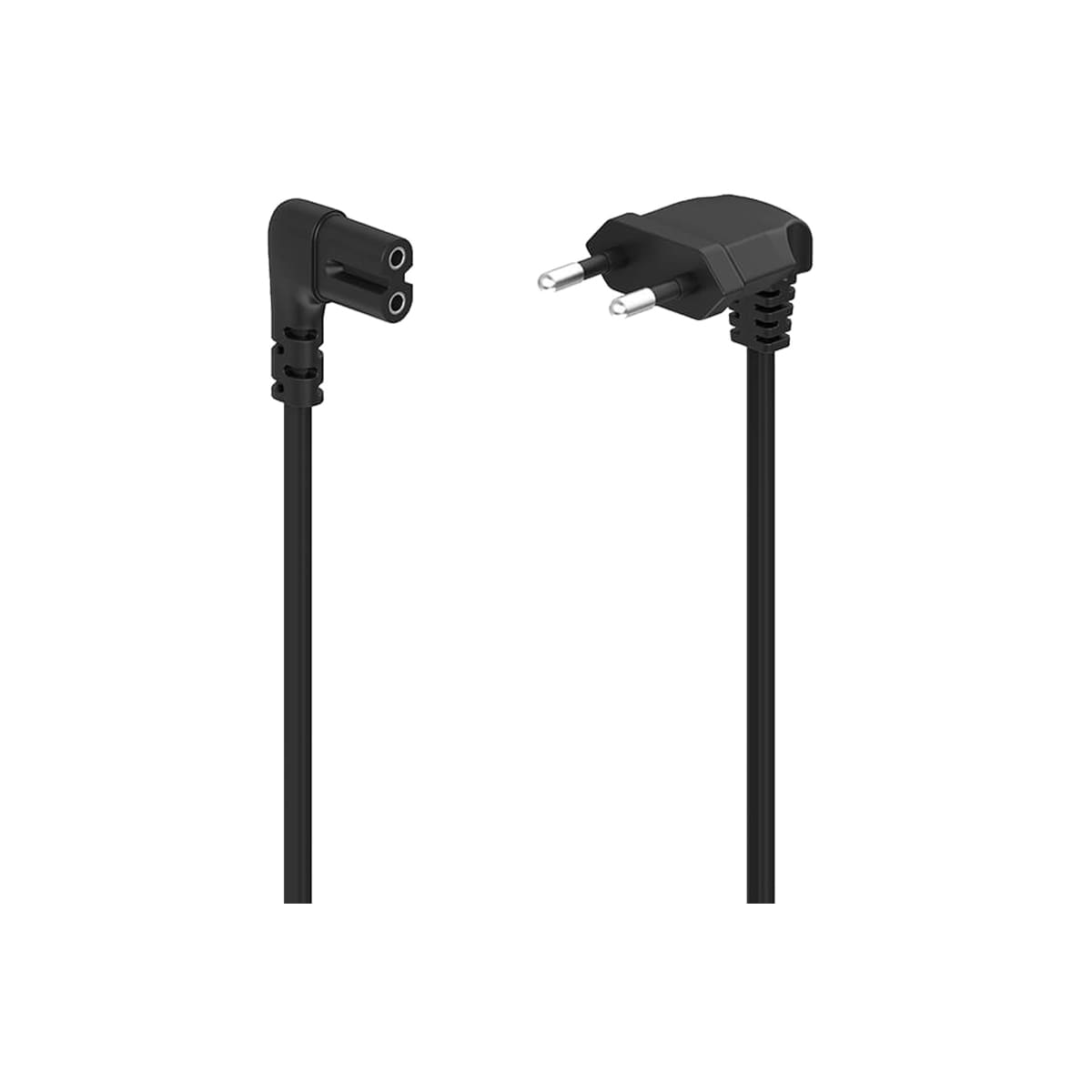 Hama Angled Euro Plug kabel 1,5 m (sort)