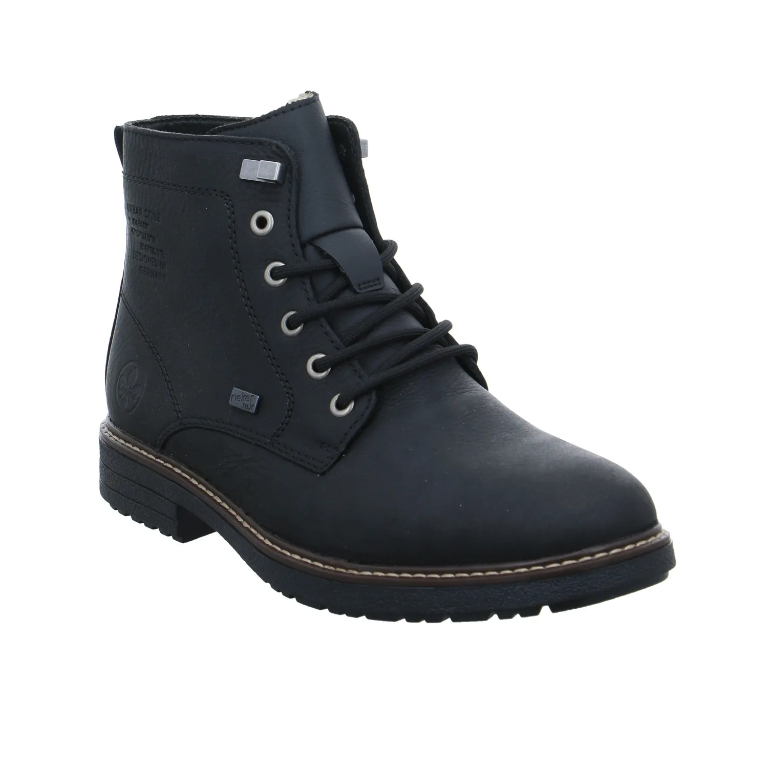 RIEKER Winter-Boots Schwarz Leder