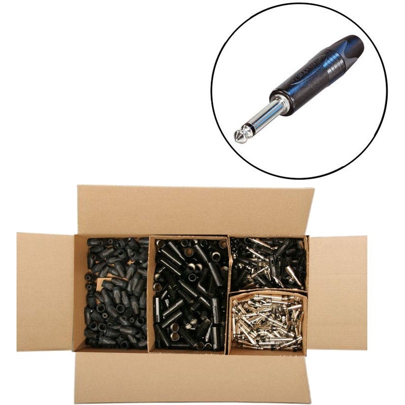 Neutrik NP2X-BAG-D Jack 6.3mm mono kabeldeel zwart (100 stuks)