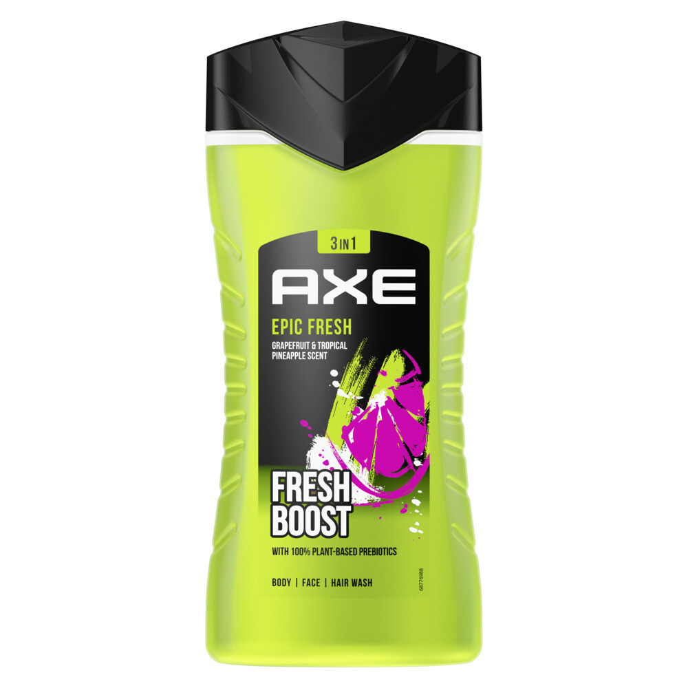 6x Axe 3-in-1 Douchegel Epic Fresh 250 ml
