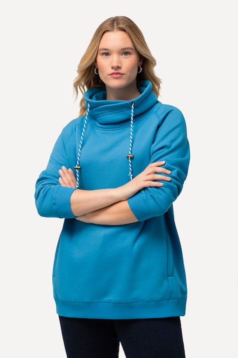 Sweatshirt, weiter Stehkragen, Taschen, Raglan-Langarm