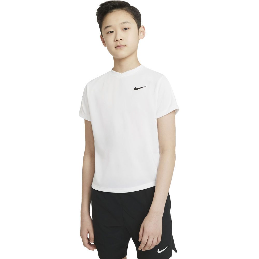 Nike Court Dri-FIT Victory T-Shirt Jungen weiß